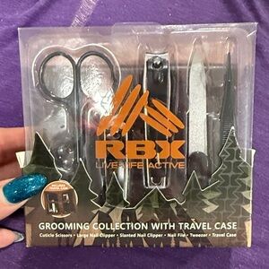 RBX Grooming Set with Travel Case - Black and Silver